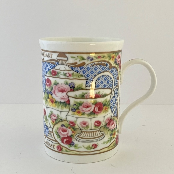 Crown Trent China Limited, Made In England Breakfast Mug Cup Floral Teapot - Picture 5 of 12